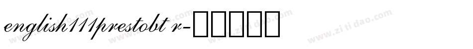 english111prestobt r字体转换